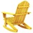 Cadeira Adirondack de Baloiçar P/ Jardim Abeto Maciço Amarelo