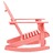 Cadeira Adirondack de Baloiçar para Jardim Abeto Maciço Rosa