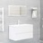 Conjunto Móveis Casa de Banho Contraplacado Branco Brilhante 2 pcs