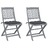 Cadeiras Exterior Dobráveis C/ Almofadões 2 pcs Acácia Maciça