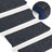 Tapete/carpete para Degraus 15 pcs 65x25 cm Cinzento e Azul