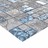 Ladrilhos Mosaico Adesivos 22 pcs 30x30cm Vidro Cinzento e Azul