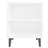 Mesa de Cabeceira C/ Pernas em Metal 40x30x50 cm Branco