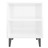 Mesa de Cabeceira Pernas em Metal 40x30x50 cm Branco Brilhante