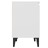 Mesa de Cabeceira com Pernas em Metal 40x30x50 cm Branco
