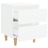 Mesa de Cabeceira C/ Pernas de Pinho Maciço 40x35x50 cm Branco