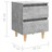 Mesa de Cabeceira C/ Pernas de Pinho 40x35x50 cm Cinza Cimento