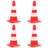 Cones de Sinalização Refletores 4 pcs 50 cm Vermelho e Branco