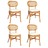 Cadeiras de Jantar 4 pcs Linho Castanho-claro