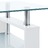 Mesa de Centro 95x55x40 cm Branco Vidro Temperado Transparente