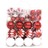 Conjunto de Enfeites de Natal Rosa/vermelho/branco 64 pcs