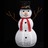 Boneco de Neve Decorativo com Luz LED Tecido de Luxo 90 cm