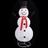 Boneco de Neve Decorativo com Luz LED Tecido de Luxo 180 cm