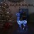 Rena Decorativa de Natal 140 Leds 128 cm Acrílico Azul