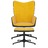 Cadeira de Descanso com Banco Pvc e Veludo Amarelo Mostarda