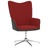 Cadeira de Descanso com Banco Pvc e Veludo Vermelho Tinto