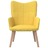 Cadeira de Descanso com Banco Tecido Amarelo Mostarda
