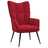 Cadeira de Descanso Veludo Vermelho Tinto