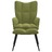 Cadeira de Descanso com Banco Veludo Verde-claro