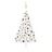 Meia Árvore Natal Artificial C/ Luzes LED e Bolas 120 cm Branco