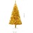 árvore Natal Artificial C/ Luzes LED e Bolas 120cm Pet Dourado