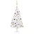 Árvore Natal Artificial C/ Luzes LED e Bolas 150 cm Pvc Branco
