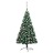 Meia Árvore Natal Artificial C/ Luzes LED e Bolas 150 cm Verde