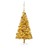 Árvore Natal Artificial C/ Luzes LED e Bolas 150 cm Pet Dourado