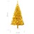 árvore Natal Artificial C/ Luzes LED e Bolas 150 cm Pet Dourado