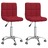 Cadeiras de Jantar Giratórias 2 pcs Tecido Vermelho Tinto