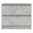 Mesa de Cabeceira 50x39x43,5 cm Contraplacado Cinzento Cimento