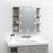 Armário Espelhado com LED 70x16,5x60 cm Cinzento Cimento
