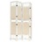 338559 4-Panel Room Divider Cream 140x165 cm Fabric
