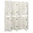 Biombo com 6 Painéis 215x166 cm Madeira Branco Antigo