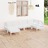 Conjunto Lounge de Jardim Pinho Maciço Branco 6 pcs