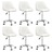Cadeiras de Jantar Giratórias 6 pcs Couro Artificial Branco