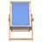 Cadeira de Praia Dobrável Madeira de Teca Maciça Azul