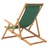 Cadeira de Praia Dobrável Madeira de Teca Maciça Verde
