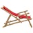 Cadeira de Terraço de Bambu e Lona Vermelho