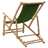 Cadeira de Terraço de Bambu e Lona Verde