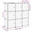 Organizador de Arrumação com 9 Cubos e Portas Pp Transparente