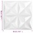 Painéis de Parede 3D 12 pcs 50x50 cm 3 M² Branco Origami