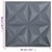 Painéis de Parede 3D 12 pcs 50x50 cm 3 M² Cinza Origami