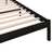 810419 Bed Frame Solid Wood Pine 90x200 cm Black