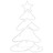 Figura de árvore de Natal com 144 Luzes LED 88x56 cm