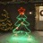Figura de árvore de Natal com 144 Luzes LED 88x56 cm