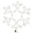 Figura Natalícia de Floco de Neve 48 Leds 27x27cm Branco Quente