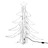 árvore de Natal Dobrável C/ Leds 87x87x93 cm Branco Quente