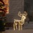 Figura Rena de Natal C/ Cabeça Móvel 76x42x87 cm Branco Quente