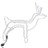 Figura de Rena de Natal 60x30x60 cm Branco Frio